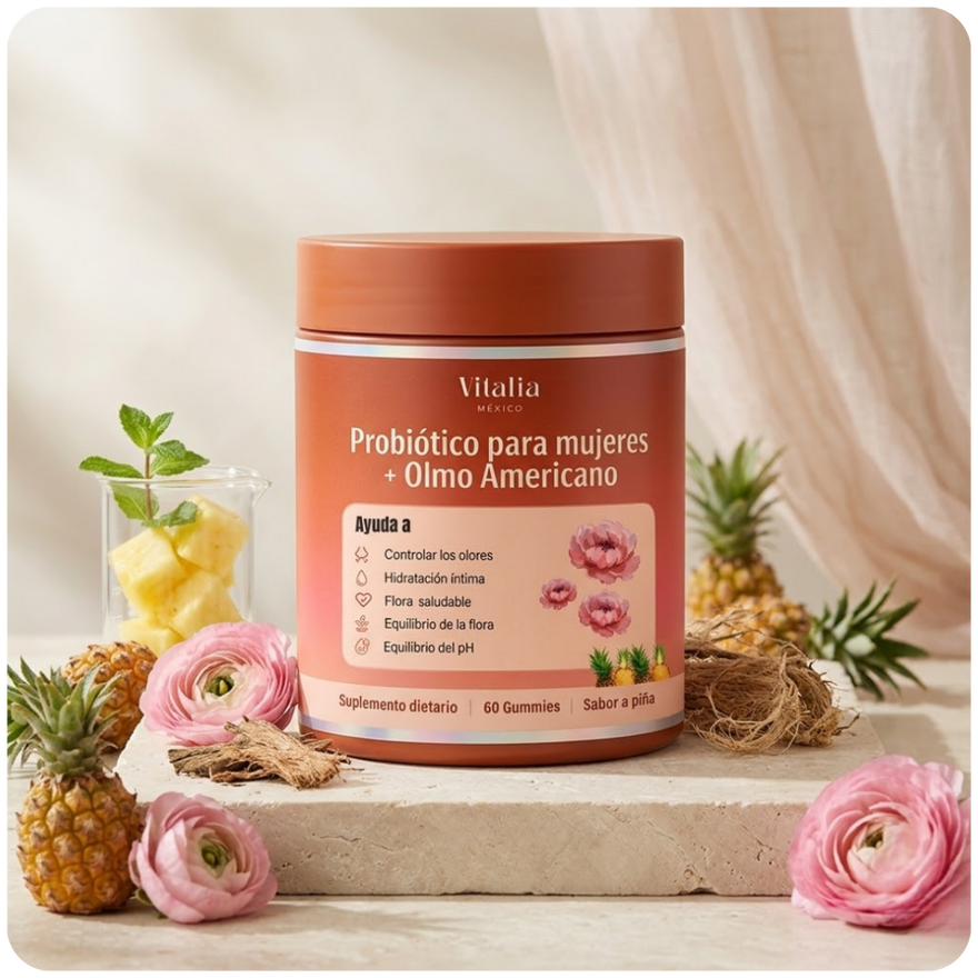 Gummies probióticas femeninas sabor piña