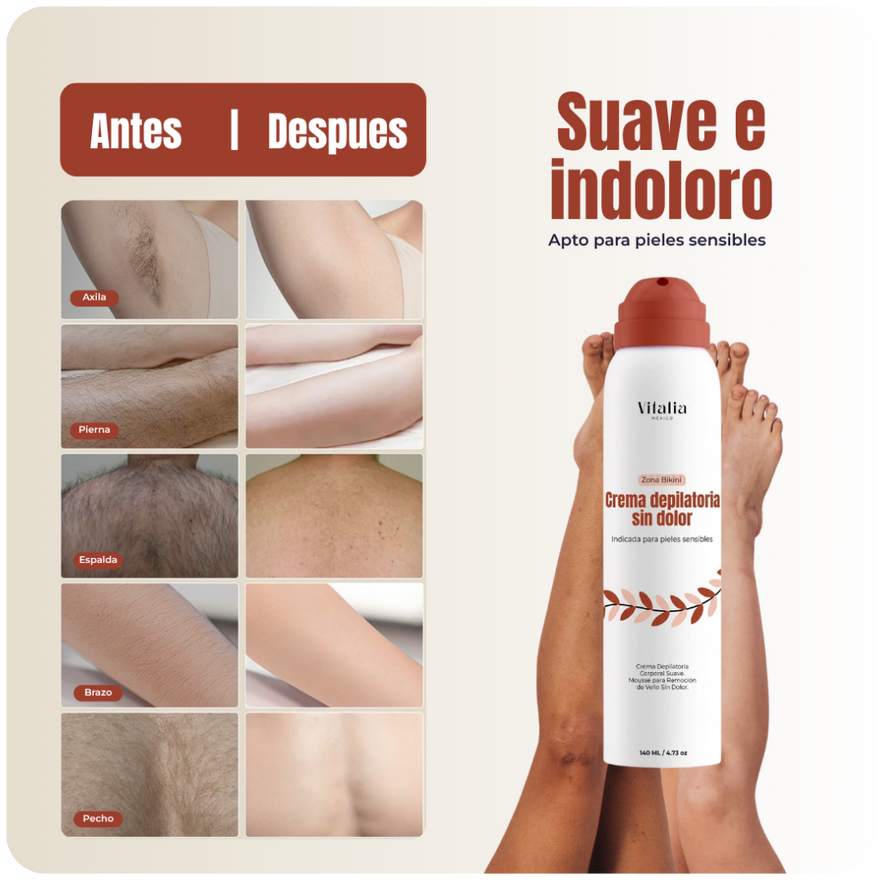 Vitalia Cream, crema depilatoria suave para mujer