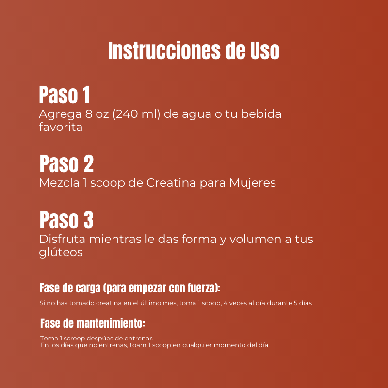 Creatina para mujeres: Special Glutes Formula