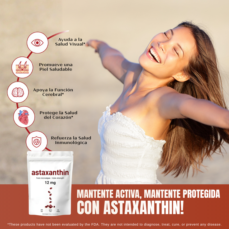 Astaxantina Premium – Antioxidante Natural para una Piel Radiante y Vista Saludable